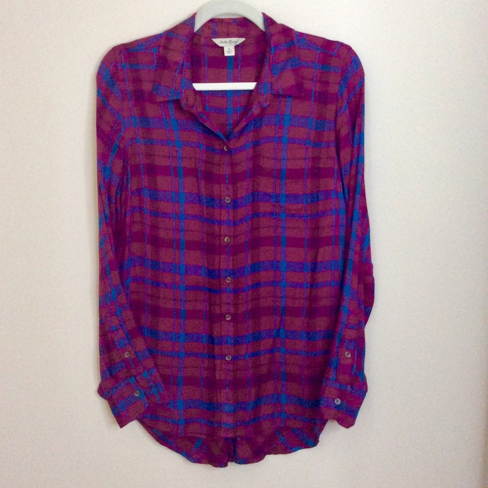 Lucky Brand plaid long sleeve top.